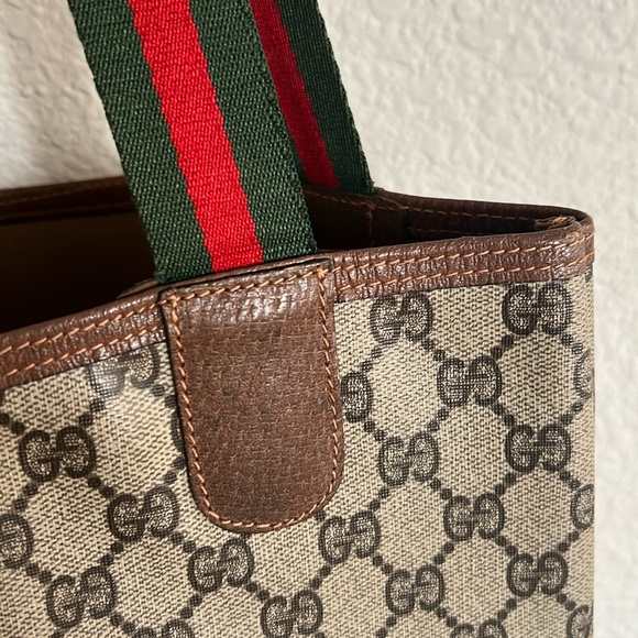 Gucci GG Sherry Shoulder Tote Bag Leather, Brown EXCELLENT! + COA Included - Picture 4 of 15